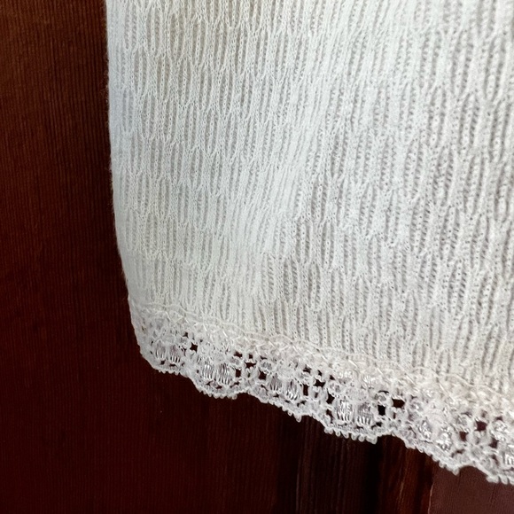 Vintage Coldpruf White Camisole Tank Top – Lace Trim, Undershirt Size Medium - Picture 3 of 8